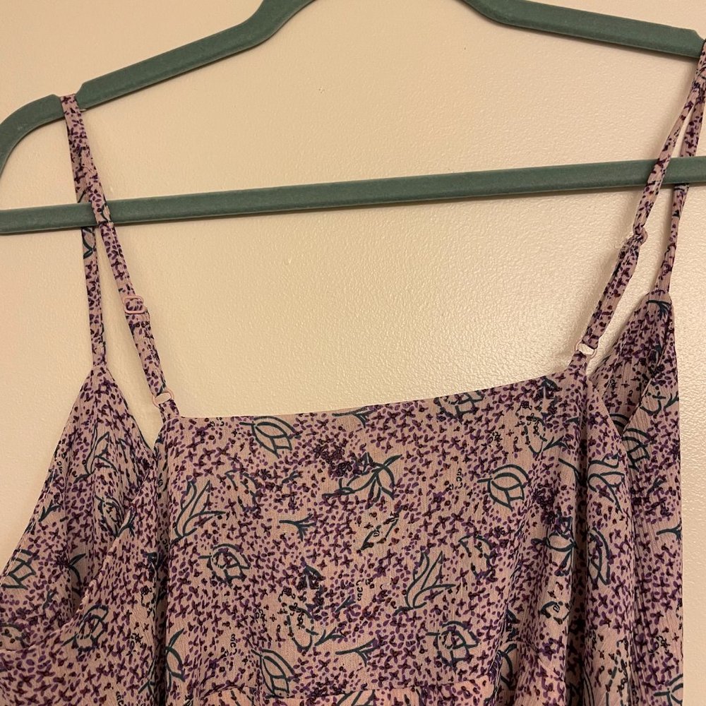 Glam Medium Purple Floral Wrap Dress - Picture 4 of 4